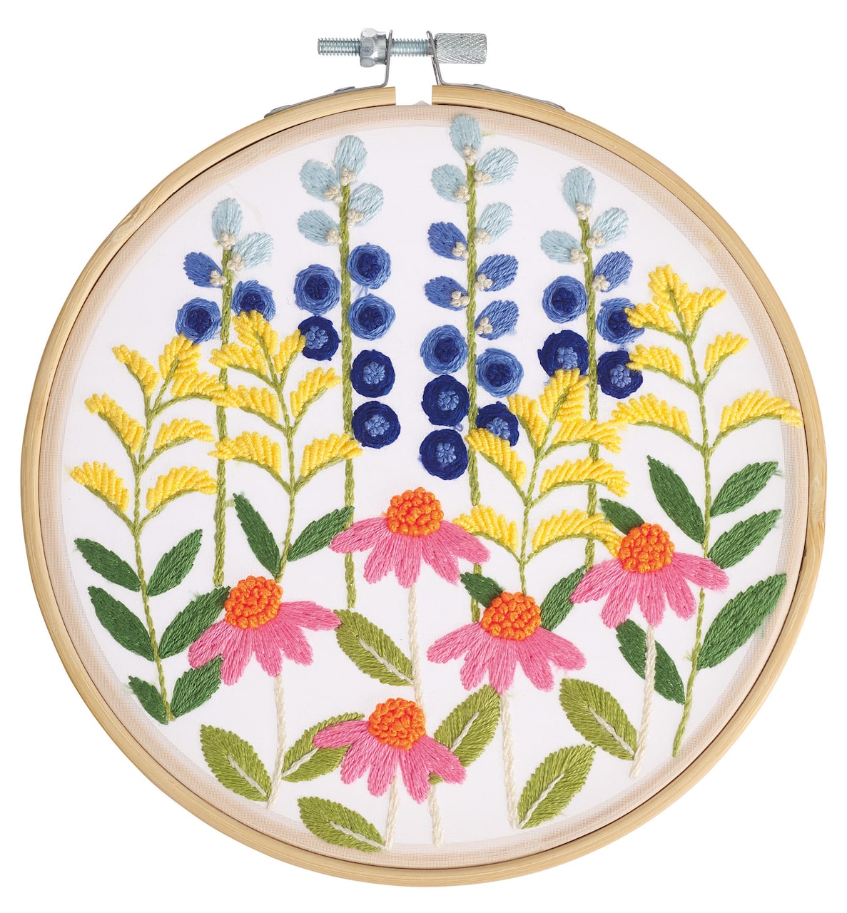 8 Wildflowers Stamped Design Embroidery Kit by Loops & Threads®